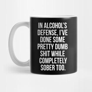 In Alcohols Defense funny beer wine liquor shirt bar Mug